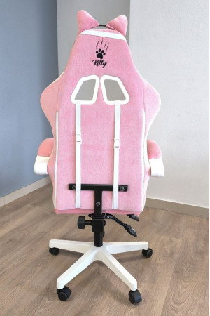 Живые фото Кресло Бюрократ Knight Kitty W розовый