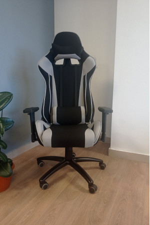 Живые фото Кресло Everprof Lotus S4 серый/черный