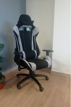 Живые фото Кресло Everprof Lotus S4 серый/черный