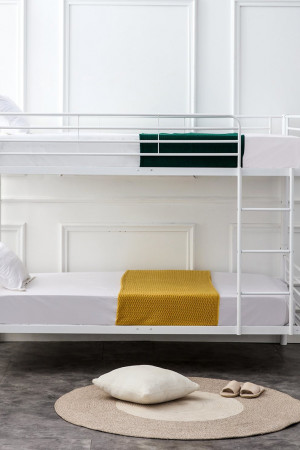 Живые фото Кровать HALMAR BUNKY 90*200 двухъярусная белый