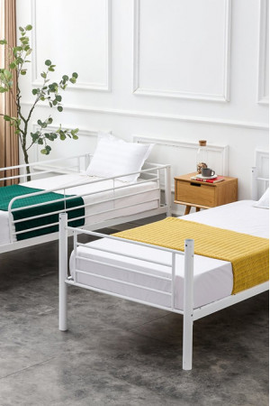 Живые фото Кровать HALMAR BUNKY 90*200 двухъярусная белый