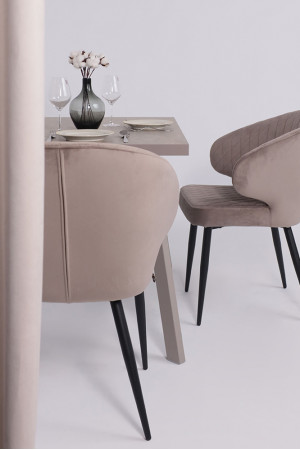 Живые фото Стул ROB d05 cappuccino lux/черный