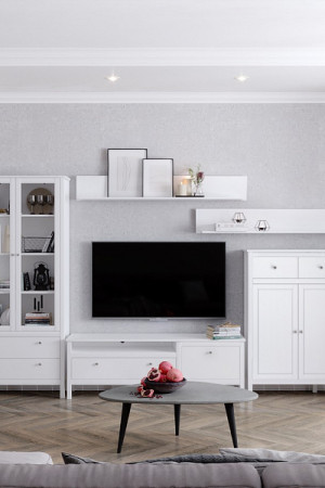 Живые фото Шкаф Ewa REG1W1S/65 65*37*201 белый (с подсветкой)