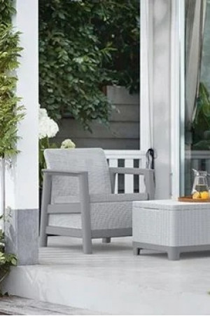 Живые фото Комплект из двух кресел Scandi Linea Chair 2x светло-серый