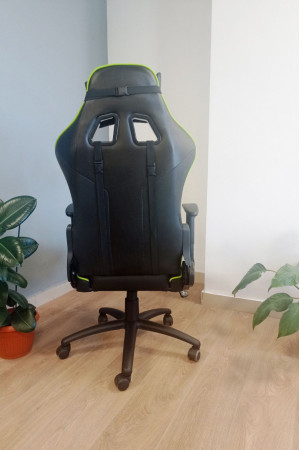 Живые фото Кресло AksHome IRON (Айрон) салатовый/черный