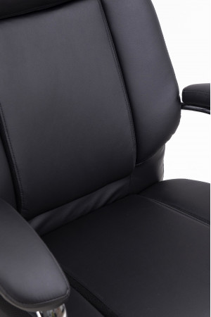 Живые фото Кресло AksHome OCTAVIAN (Октавиан) CHROME ECO черный