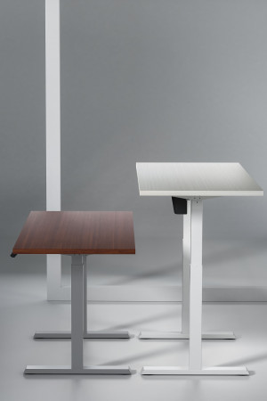 Живые фото Стол с регулируемой высотой Electric Desk Compact White 138*80*1,8