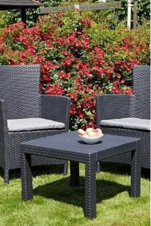 Живые фото Набор мебели Rosario balcony set графит