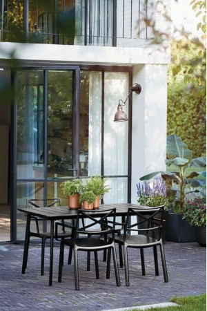 Живые фото Стол уличный Metal Outdoor черный