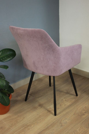 Живые фото Стул Гальваник Диаманте лофт Catania Lavender / черный