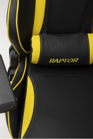Живые фото Кресло Akshome Raptor (Раптор) черный+желтый
