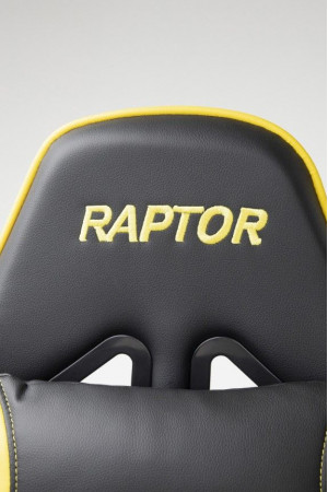 Живые фото Кресло Akshome Raptor (Раптор) черный+желтый