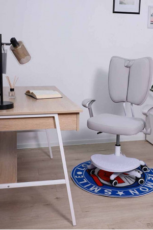 Живые фото Кресло Akshome PEGAS (Пегас) ткань cерый
