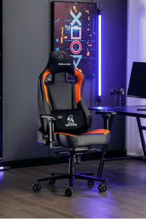Живые фото Кресло Evolution Project A Black/Orange черный/оранжевый