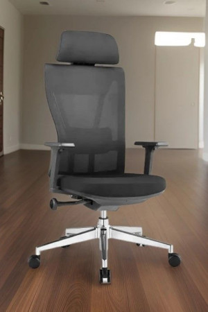 Живые фото Кресло SitUp DEFENDER chrome (сетка Black/Black)