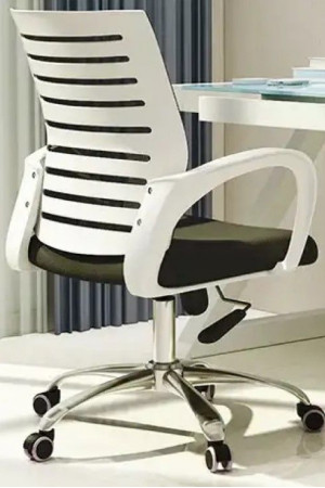 Живые фото Кресло SitUp MIX 600 White chrome (сетка Black/ Black)