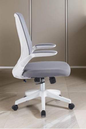 Живые фото Кресло SitUp MARLEN White PL (сетка Grey/Grey)
