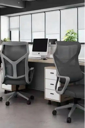 Живые фото Кресло SitUp WORK Gray PL (сетка Grey/Grey)