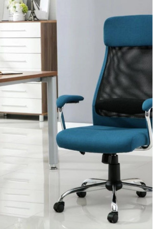 Живые фото Кресло SitUp VAASA сhrome (сетка Black/ткань Black)