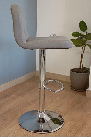 Живые фото Стул барный SitUp KEONI сhrome (ткань Gray)