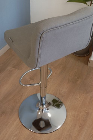 Живые фото Стул барный SitUp KEONI сhrome (ткань Gray)