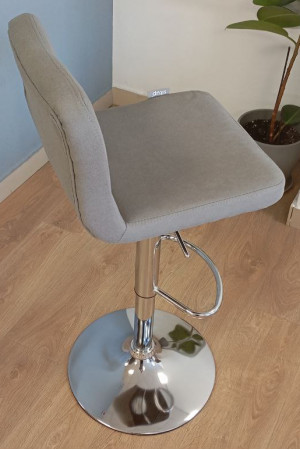 Живые фото Стул барный SitUp KEONI сhrome (ткань Gray)