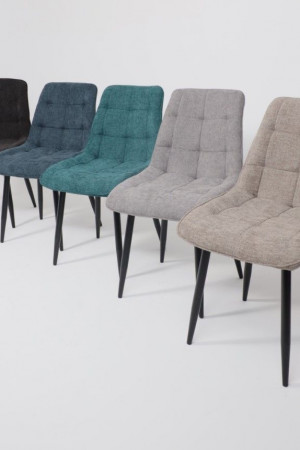 Живые фото Стул AksHome CARIS (Карис) бирюзовый микровелюр CD2302-21/черный