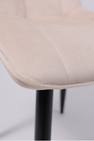 Живые фото Стул AksHome Fred (Фред) кремовый велюр HLR-05/черный
