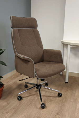 Живые фото Кресло офисное TetChair Charm ткань коричневый