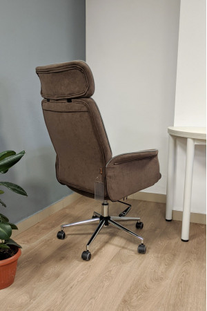 Живые фото Кресло офисное TetChair Charm ткань коричневый
