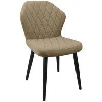 Стул Гальваник Бергамо ткань Catania Latte / черный Стул Гальваник Бергамо ткань Catania Latte / черный