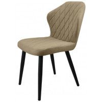 Стул  Гальваник Бергамо ткань Catania Latte / черный купить в Минске