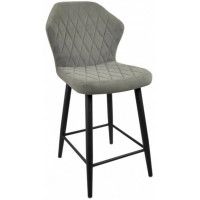 Стул  Гальваник Бергамо полубарный ткань Catania Smoke / черный