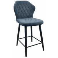 Стул  Гальваник Бергамо полубарный ткань Catania Steel / черный