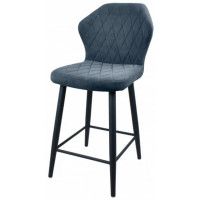 Стул  Гальваник Бергамо полубарный ткань Catania Steel / черный купить в Минске