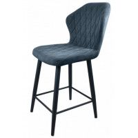 Стул  Гальваник Бергамо полубарный ткань Catania Steel / черный купить в Минске