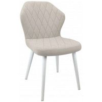 Стул  Гальваник Бергамо ткань Catania Ivory / белый