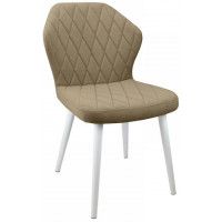 Стул Гальваник Бергамо ткань Catania Latte / белый