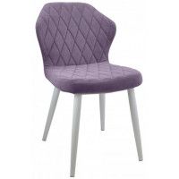 Стул Гальваник Бергамо ткань Catania Lavender / белый