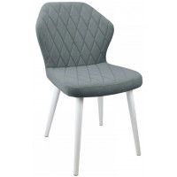 Стул  Гальваник Бергамо ткань Catania Silver / белый