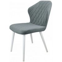 Стул  Гальваник Бергамо ткань Catania Silver / белый купить в Минске