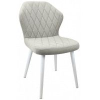 Стул Гальваник Бергамо ткань Catania Smoke / белый