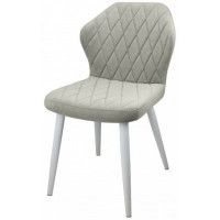 Стул Гальваник Бергамо ткань Catania Smoke / белый купить в Минске Стул Гальваник Бергамо ткань Catania Smoke / белый купить в Минске