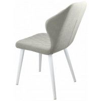 Стул Гальваник Бергамо ткань Catania Smoke / белый купить в Минске Стул Гальваник Бергамо ткань Catania Smoke / белый купить в Минске