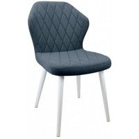 Стул Гальваник Бергамо ткань Catania Steel / белый