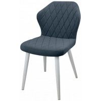 Стул  Гальваник Бергамо ткань Catania Steel / белый купить в Минске