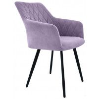 Стул Гальваник Диаманте лофт Catania Lavender / черный