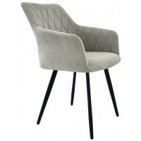 Стул  Гальваник Диаманте лофт Catania Smoke / черный