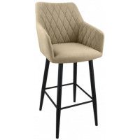Стул полубарный Гальваник Диаманте Catania Latte / черный Стул полубарный Гальваник Диаманте Catania Latte / черный