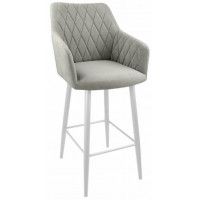 Стул полубарный Гальваник Диаманте Catania Smoke / белый